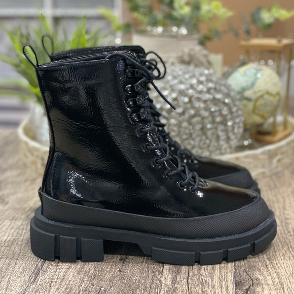 🆕 Chunky Sole Moto Biker Boots 90s Style Y2K Platform Fashion Combat - Picture 6 of 14